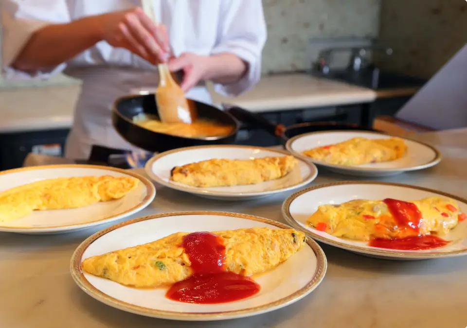 自分でオーダーするトッピングオムレツ1