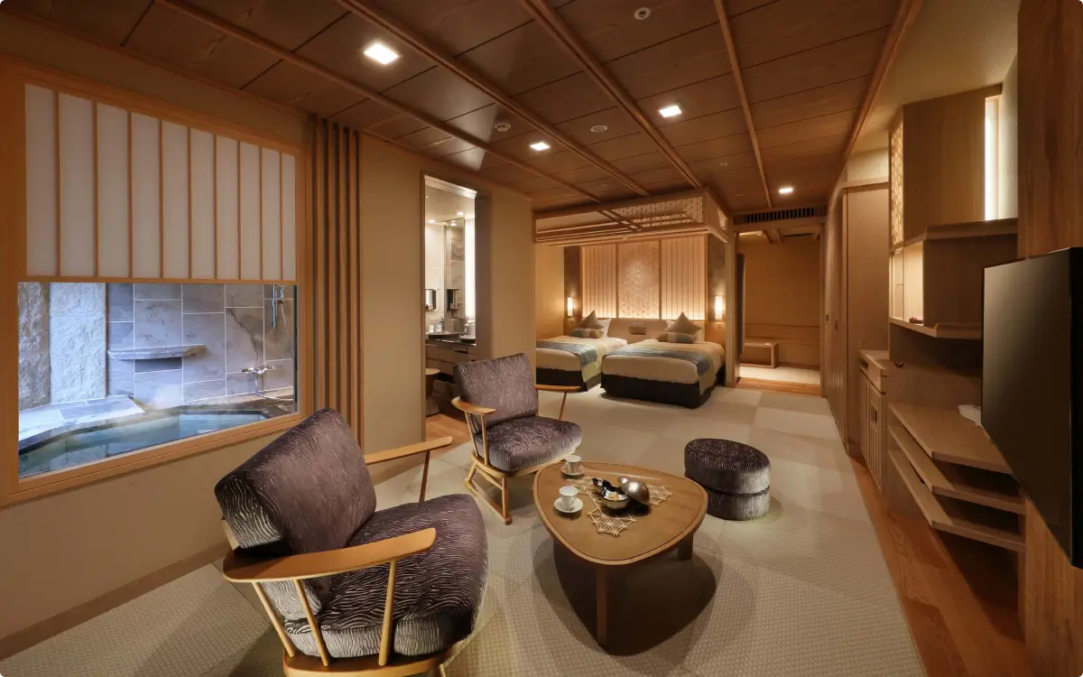 最上階眺望風呂付 和洋室「雅」