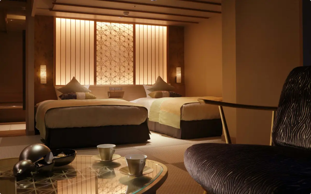 最上階眺望風呂付 和洋室「雅」