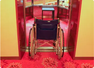 写真:車椅子導線